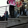 Not everyone was there to support the football players!