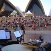View from the timpani during sound check for Opera House forecourt concert